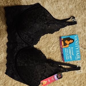 Vanity Fair Elegant Black Lace Bra